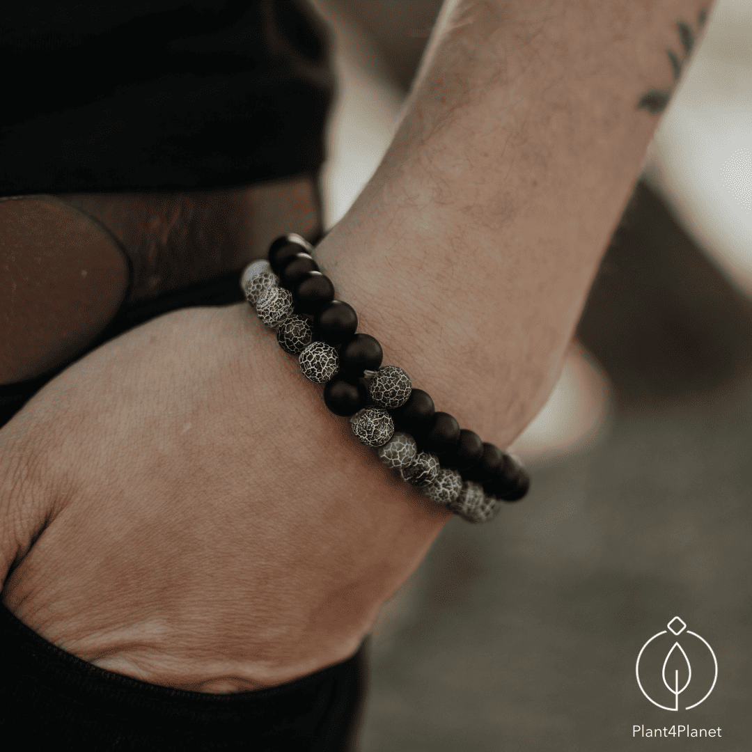 Natural stone pair bracelets