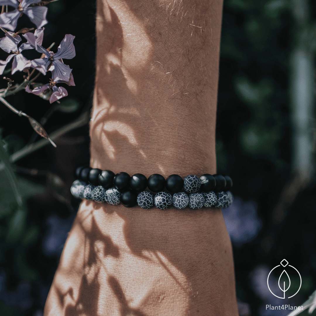 Natural stone pair bracelets