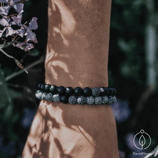 Natural stone pair bracelets